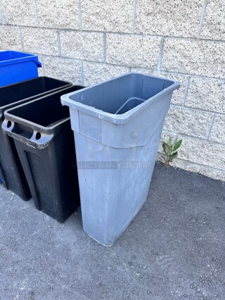 Gray Trash Container 
