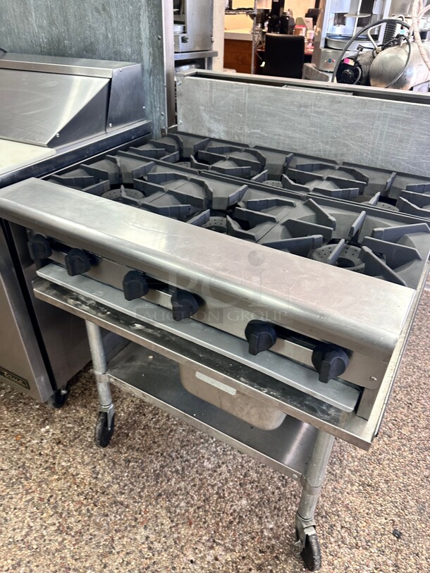 American Range 36" Counter Top Gas 6 Burner Working - Image 4 of 7