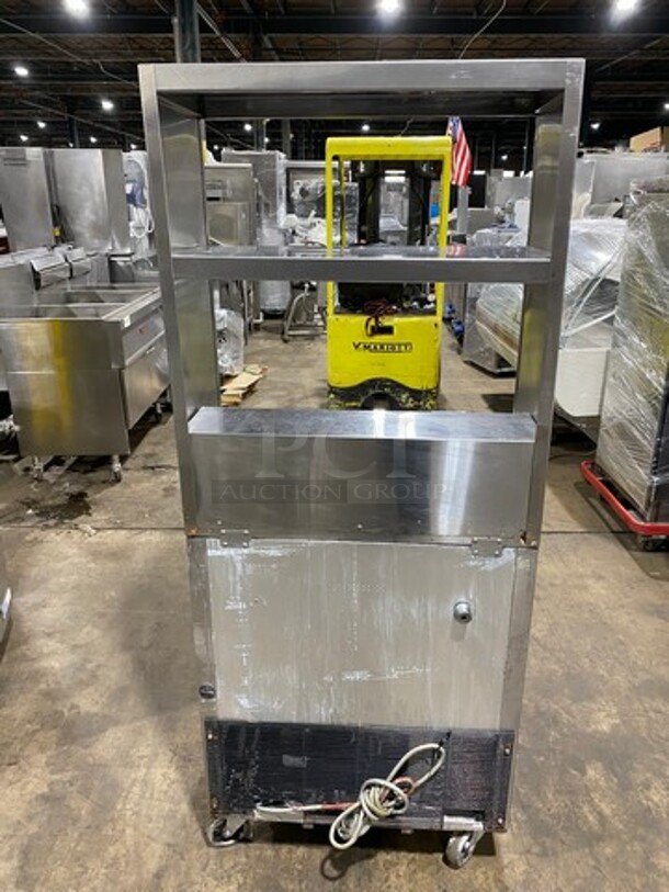 Turbo Air Refrigerated Salad Bar Island! With Double Over Head Shelf Storage! Single Door Storage Space Underneath! All Stainless Steel! On Casters! Model: MST28 115V - Image 2 of 10