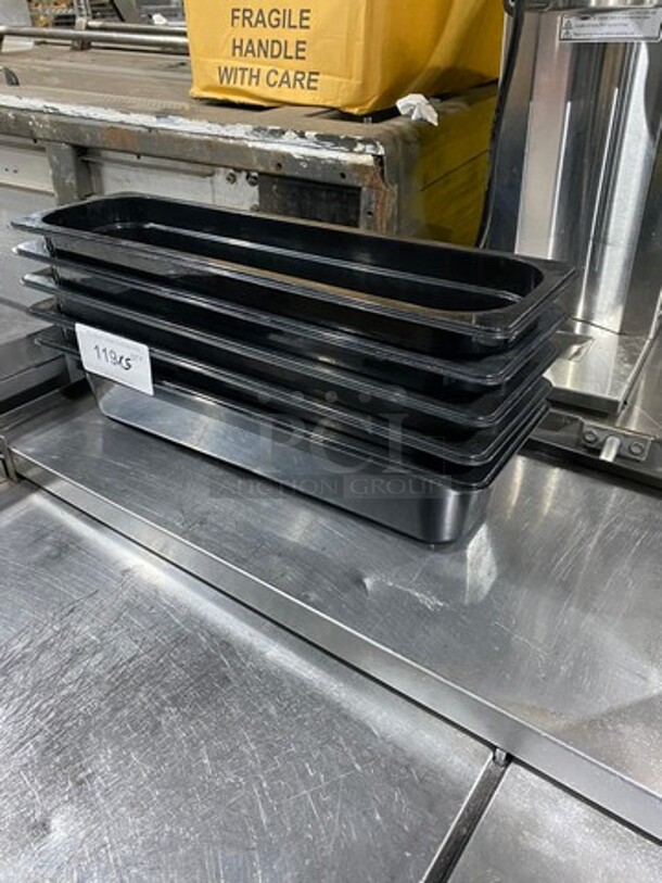 Cambro Black Poly 2/4x4" Food Containers! 5x Your Bid! - Image 2 of 8
