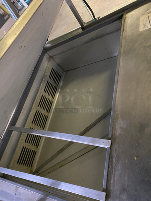 COOL! Leader Commercial Single Door Refrigerated Lowboy/Worktop Cooler! With Poly Coated Racks! With Front Glass!  All Stainless Steel! On Legs! Model: NSFB27S/C SN: NK12M0092A 115V 60HZ 1 Phase - Image 5 of 10