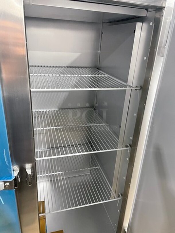 AMAZING! NEW! Traulsen Commercial 2 Door Reach In Refrigerator! With Poly Coated Racks! All Stainless Steel! Model: G20010 SN: 21H04036 115V 60HZ 1 Phase - Image 5 of 12