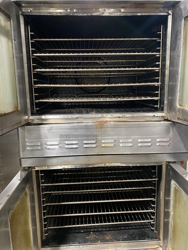 2 Blodgett Stainless Steel Commercial Natural Gas Powered Full Size Convection Ovens w/ View Through Doors, Metal Oven Racks and Thermostatic Controls. 2 Times Your Bid! - Image 5 of 9
