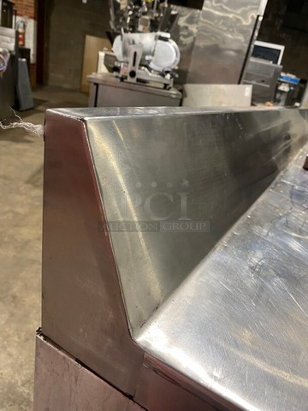 Continental Commercial Worktop/ Lowboy Cooler! With Backsplash! With 3 Door Refrigerated Storage Space Underneath! With Poly Coated Racks! All Stainless Steel! Model: SW72BS SN: 14655428 115V 60HZ 1 Phase - Image 7 of 8