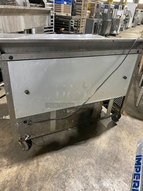 True Commercial 2 Door Refrigerated Lowboy/Worktop Cooler! With Backsplash! All Stainless Steel! On Casters! WORKING WHEN REMOVED! Model: TWT48 SN: 7214715 115V 60HZ 1 Phase - Image 3 of 8