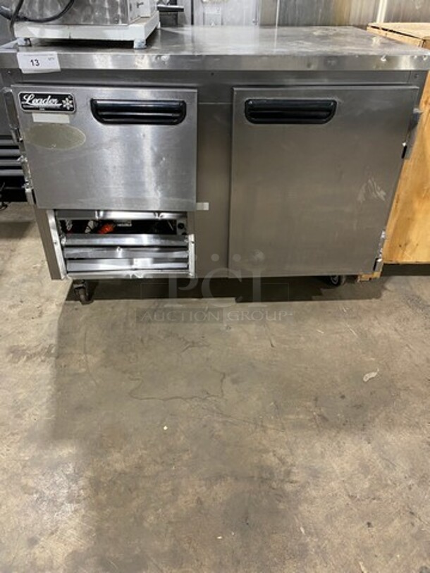 Leader Commercial Refrigerated 2 Door Lowboy! With Poly Coated Rack! All Stainless Steel! On Casters! Model: LB48SC SN: PW11M1802B 115V 60HZ 1 Phase - Image 1 of 11