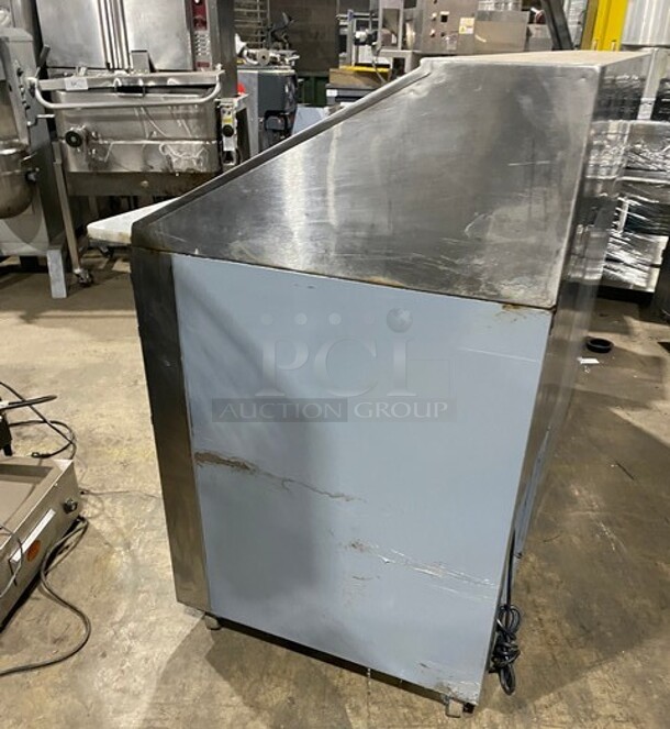 Bari Commercial Refrigerated Pizza Prep Table! With Marble Top! With 3 Door Storage Space Underneath! All Stainless Steel! On Casters! - Image 2 of 9