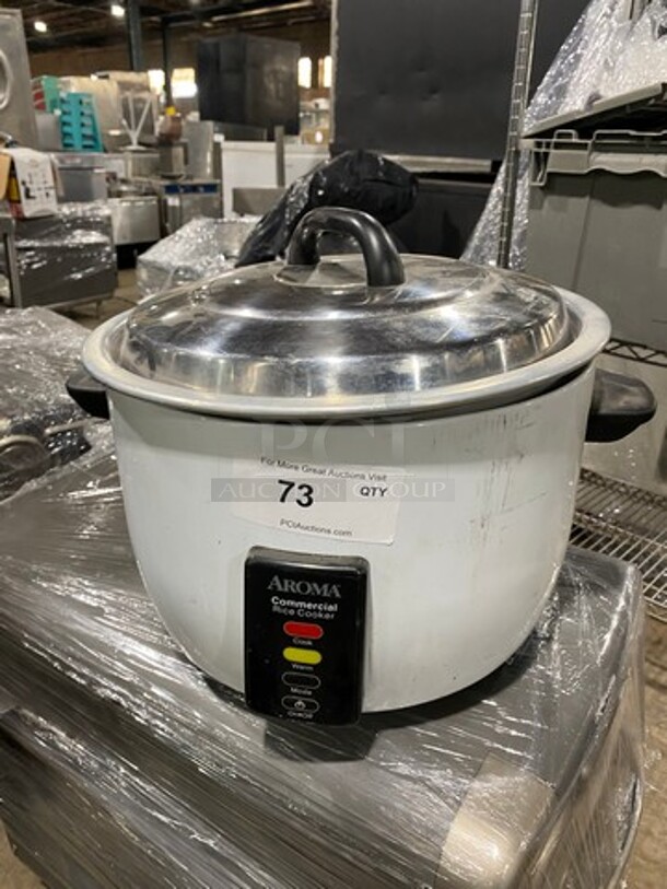 Aroma Commercial Countertop Electric Powered Rice Cooker! With Lid! Model: ARC1033E 120V SN: G6150704