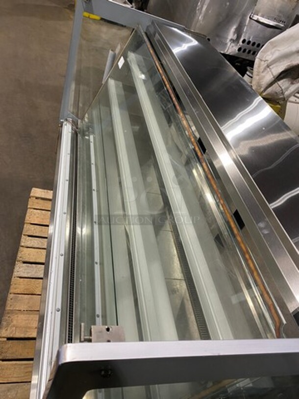 SCRATCH-N-DENT! LATE MODEL! 2019 Infrico Commercial Refrigerated Bakery Display Case Merchandiser! With Sliding Rear Access Doors! Stainless Steel Body! Model: VBR18FG SN: 104010018193043 115V 60HZ 1 Phase! Top Glass Is Broken! - Image 8 of 11