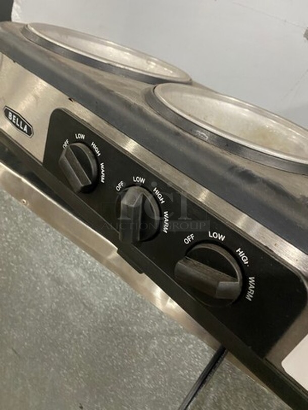 Bella Countertop 3 Compartment Slow Cooker! Stainless Steel Body! Model: YDE1121 120V - Image 6 of 7