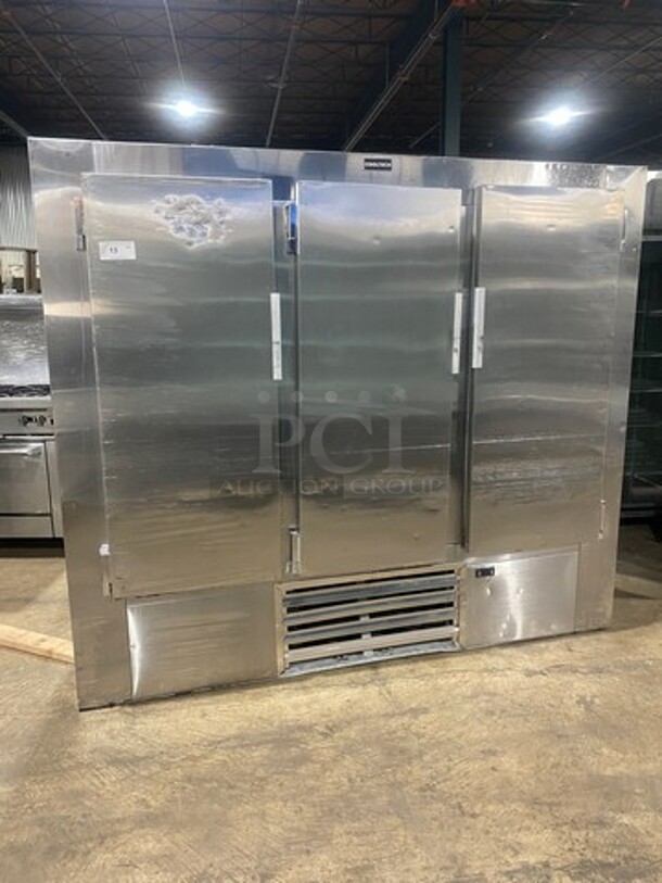 2015 Cool Tech Commercial 3 Door Reach In Cooler! All Stainless Steel! On Casters! MISSING INTERIOR FAN! Model: CMPH84RIF SN: W50415 120V 60HZ 1 Phase - Image 1 of 7