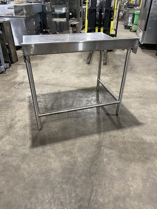 STAFFORD-SMITH Stainless Steel worktable With Back Splash! With galvanized Legs! - Image 3 of 7