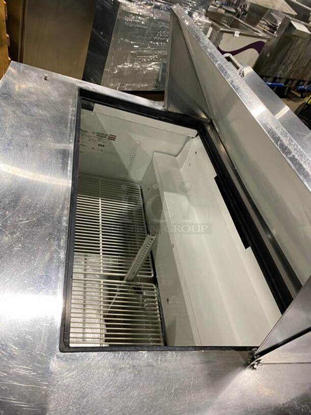 True Commercial Refrigerated Sandwich Prep Table! With 2 Door Underneath Storage Space! With Poly Coated Racks! All Stainless Steel! On Casters! Model: TSSU4818MB SN: 7025224 115V 60HZ 1 Phase - Image 8 of 9