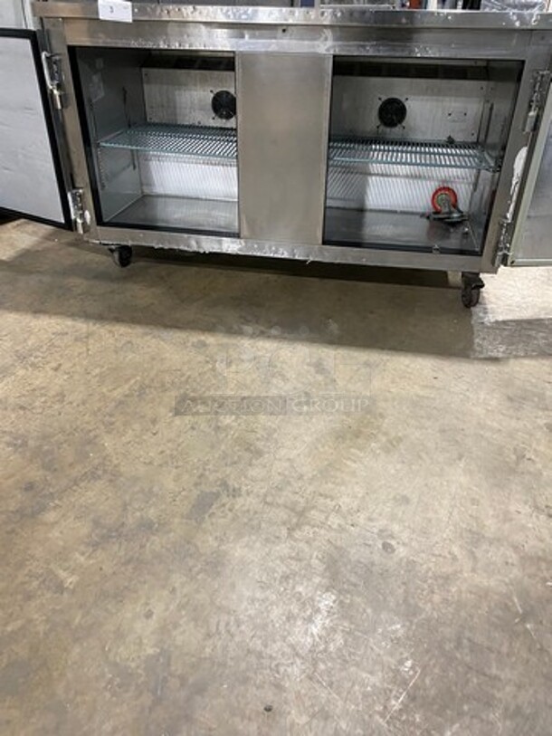 2015 Leader Commercial 2 Door Lowboy/Worktop Cooler! With Poly Coated Racks! All Stainless Steel! On Casters! Model: ESLB60SC SN: NQ06S2604 115V 60HZ 1 Phase - Image 5 of 8