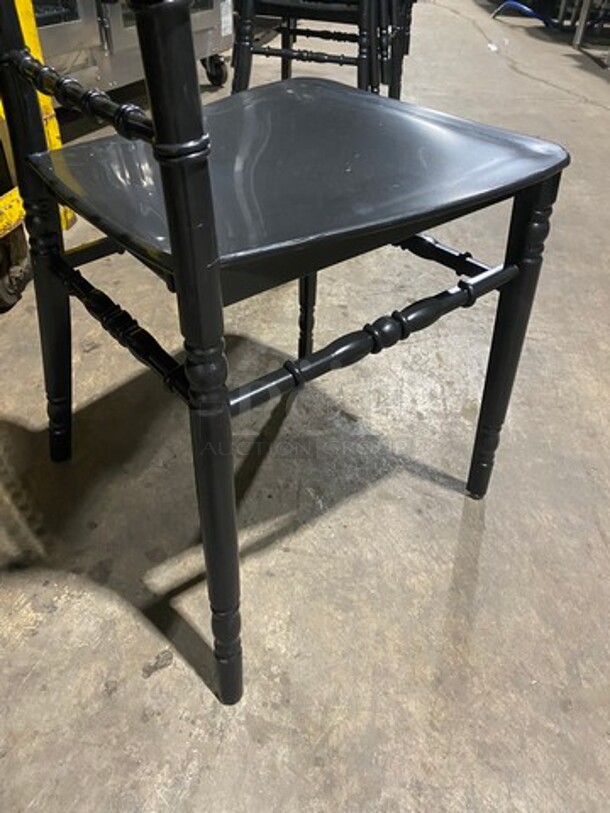 NICE! BRAND NEW! Black Elegant Poly Style Indoor/ Outdoor Chairs! 5x Your Bid! - Image 5 of 7
