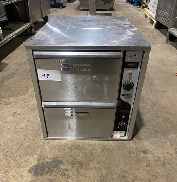 Apw Wyott Stainless Steel 2 Door Bread/Food Warming Cabinet! MODEL HDDS-2 SN: 0806DC7798 120V 1PH - Image 1 of 10