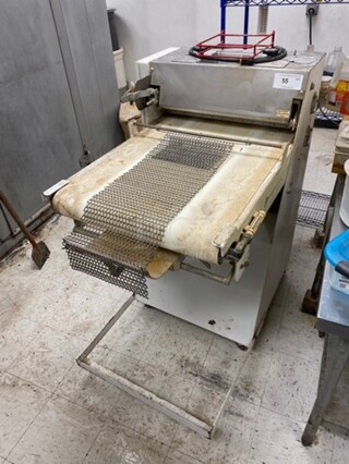 Bloemhof Commercial Dough Sheeter/Molder! On Casters! WORKING WHEN REMOVED! Model: 860L1 SN: 111791 220V 60HZ 1 Phase