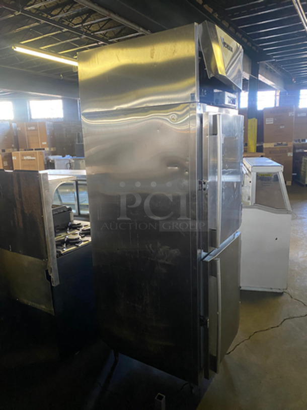 Victory Commercial Split Door Refrigerator! With Metal Racks! All Stainless Steel! On Legs! NOT TESTED! - Image 2 of 7