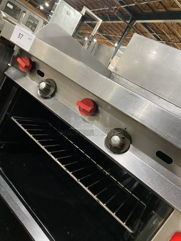 NICE! Vulcan Commercial Natural Gas Powered Flat Top Griddle! With Side/Back Splashes! With Oven Underneath! Stainless Steel! On Casters! - Image 7 of 9