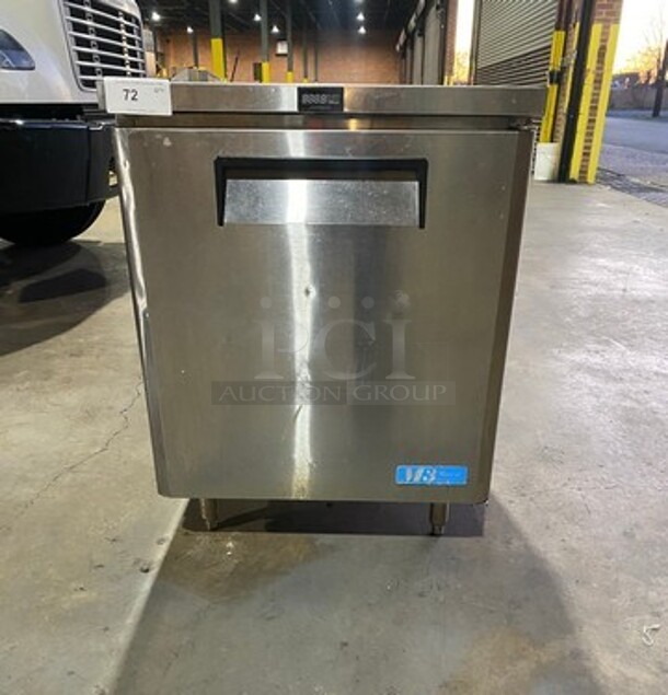 Turbo Air Commercial Single Door Lowboy/ Worktop Cooler! All Stainless Steel! Model: MUR28 SN: MU2RB03027 115V 60HZ 1 Phase - Image 1 of 10