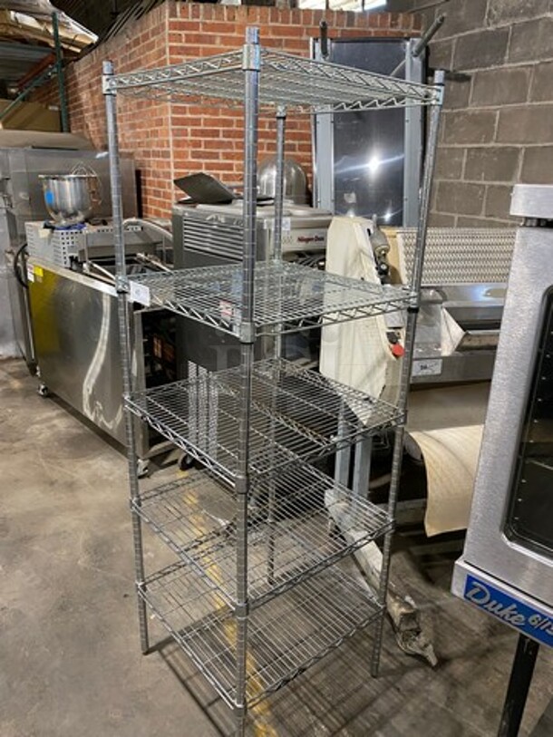 Metal 5 Tier Shelf! On Legs! BUYER MUST DISMANTLE! PCI CANNOT DISMANTLE FOR SHIPPING! PLEASE CONSIDER FREIGHT CHARGES! - Image 2 of 6