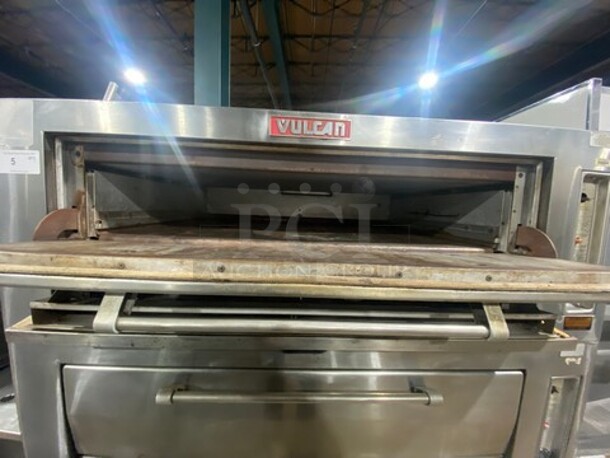 Vulcan Commercial Natural Gas Powered Triple Deck Baking Oven! All Stainless Steel! On Legs! 3x Your Bid Makes One Unit! WORKING WHEN REMOVED! Model: 7018A1 - Image 2 of 11