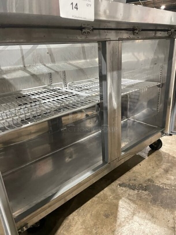 Universal Coolers 48 Inch Mega Top Sandwich Prep Table! Model SC48BMI Serial 6057423918040701! 115V 1 Phase! On Casters!  - Image 6 of 9