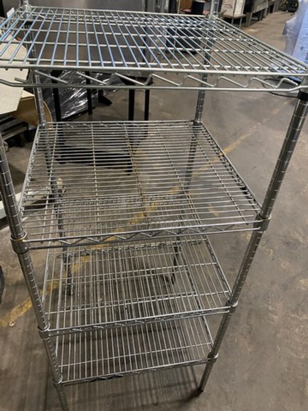 Metal 5 Tier Shelf! On Legs! BUYER MUST DISMANTLE! PCI CANNOT DISMANTLE FOR SHIPPING! PLEASE CONSIDER FREIGHT CHARGES! - Image 5 of 6