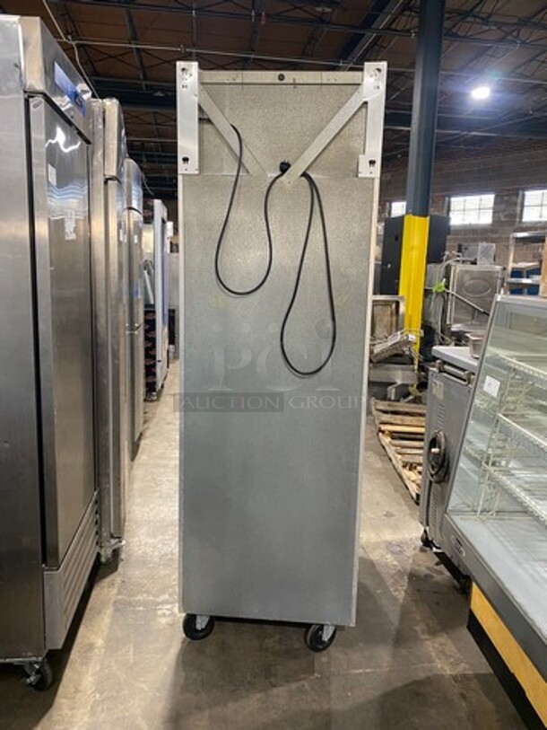 Victory Commercial Single Door Reach In Freezer! With Poly Coated Racks! All Stainless Steel! On Casters! Working When Removed! Model: VF1 SN: J0752704 115V 60HZ 1 Phase - Image 2 of 9