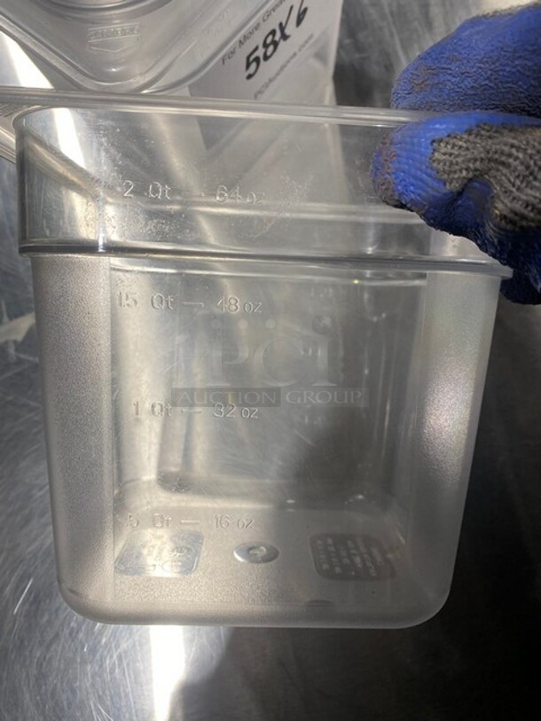 Cambro Clear 2QT Food Pans! 6x Your Bid! - Image 3 of 7