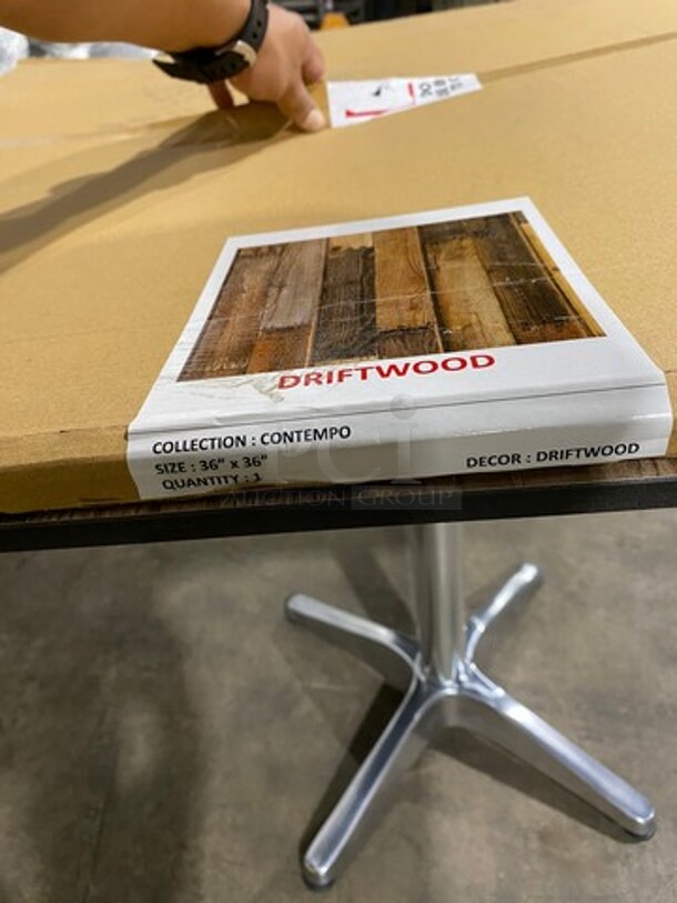 BRAND NEW! HPL - DRIFTWOOD TABLE TOP 24 By 24 Suitable For Indoor/Outdoor Use! High Pressure Laminate! Weatherproof, Scratch and UV-Resistant! Java Finish! - Image 8 of 8