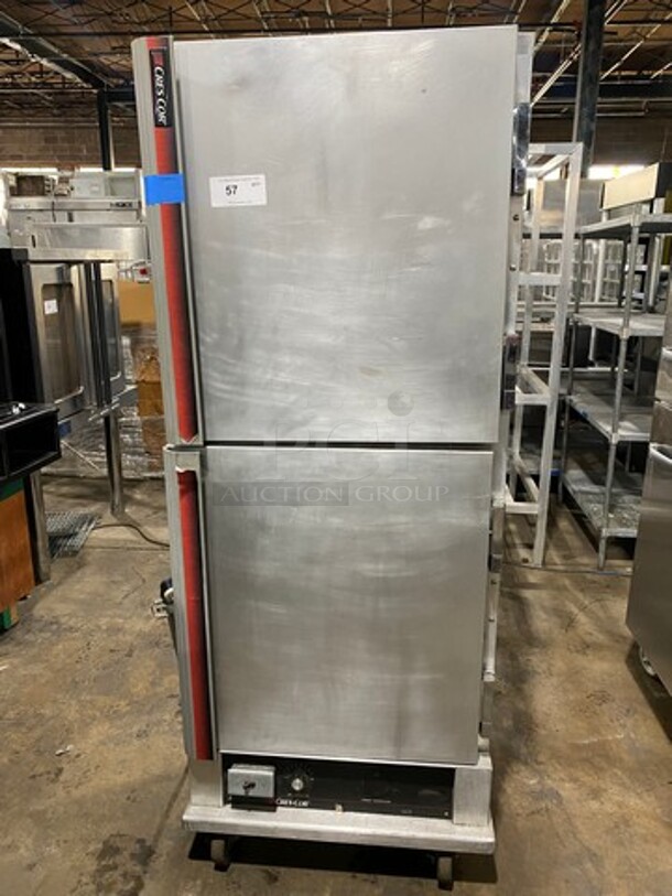 Cres Cor Commercial Insulated Warming/Proofing Cabinet! With 2 Half Doors! Holds Full Size Trays! All Stainless Steel! WORKING WHEN EMOVED! Model: 5495039 SN: HJGK5086A 120V 60HZ 1 Phase