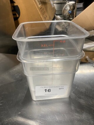 ALL ONE MONEY! Cambro 4Qt Clear Poly Food Container!