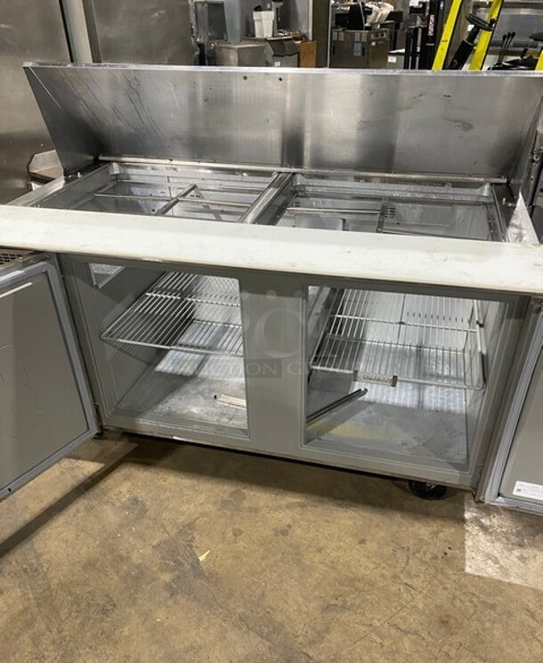 Randell Commercial Refrigerated Mega Top Sandwich Prep Table! With 2 Door Underneath Storage! All Stainless Steel! On Casters! MODEL 904K7 SN: W12636301 115V 1PH - Image 5 of 9