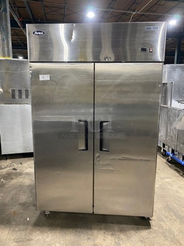 2015 Atosa Commercial 2 Door Reach In Freezer! With Poly Coated Racks! All Stainless Steel! On Casters! Model: MBF8002 SN: MBF8002150603C4039 115V 60HZ 1 Phase - Image 1 of 10