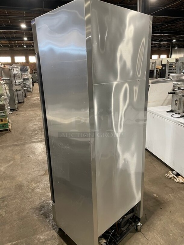 True Commercial Single Door Reach In Freezer! All Stainless Steel! With Poly Coated Racks! On Casters! 115V 1 Phase! Model: T-19F SN: 8775993! - Image 4 of 10