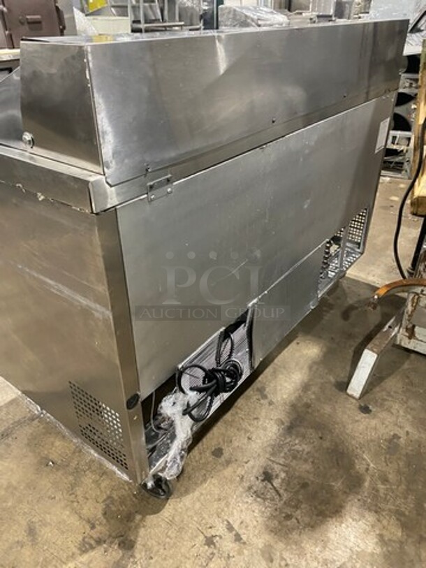 Atosa Commercial Refrigerated Sandwich Prep Table! With 2 Door Underneath Storage Space! Poly Coated Racks! All Stainless Steel! On Casters! Model: MSF8303 SN: MSF8303151119C4014 - Image 4 of 9