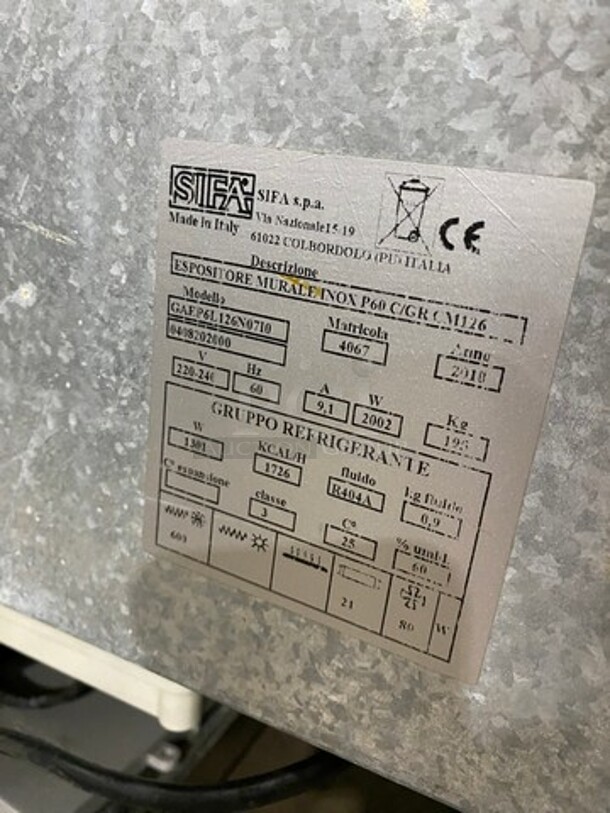Sifa Commercial Refrigerated Open Grab-N-Go Display Case! Solid Stainless Steel! Model: GAEP6L126N0710 SN: 0408202000 220/240V - Image 6 of 7