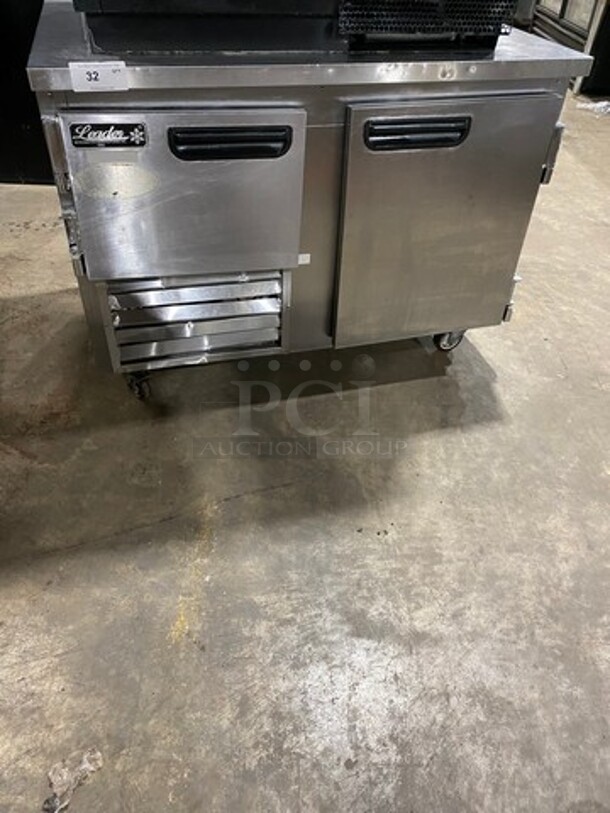 Leader Commercial Refrigerated 2 Door Lowboy! With Poly Coated Rack! All Stainless Steel! On Casters! Model: LB48SC SN: PW11M1802B 115V 60HZ 1 Phase - Image 1 of 8