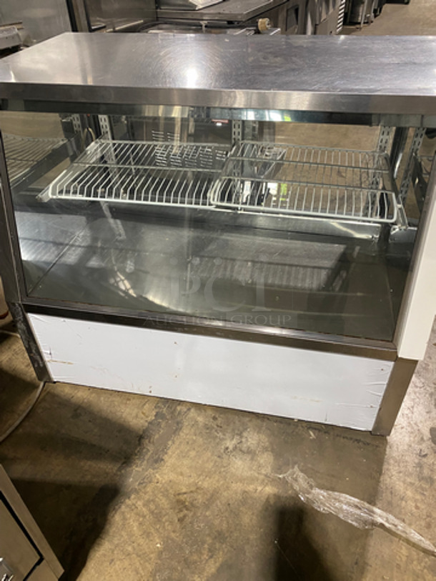 Commercial Countertop Dry Display Case Merchandiser! With Slanted Front Glass! With Rear Access Doors! Stainless Steel Body! - Image 6 of 7