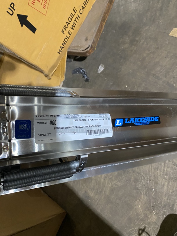 New In Box! Lakeside Stainless Steel Drop In Plate Dispenser! MODEL:4000! - Image 5 of 5
