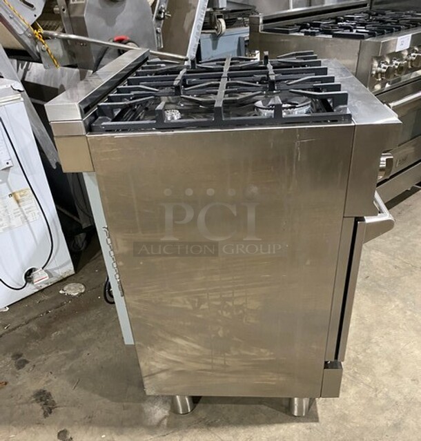 Zline Commercial Gas Powered 4 Burner Stove! With Oven Underneath! Stainless Steel! On Legs! MODEL RG30 SN: RG30GE2205022602 120V - Image 3 of 10