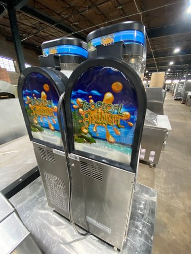 Commercial Countertop 2 Flavor Slushie/ Frozen Beverage Dispenser! Stainless Steel Body!  - Image 4 of 9