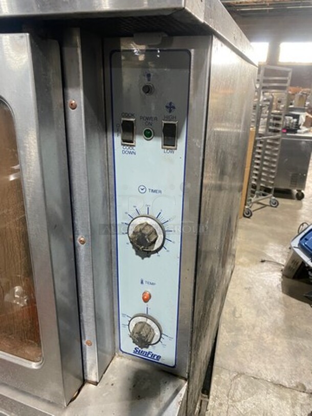 US Range Commercial Natural Gas Powered Single Deck Convection Oven! With View Through Doors! Metal Oven Racks! All Stainless Steel! On Casters! - Image 7 of 11
