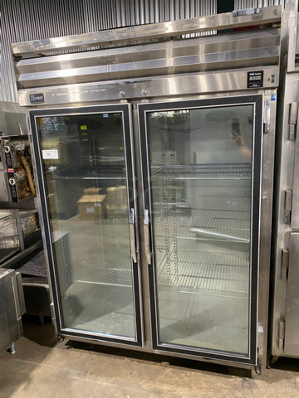 Randell Commercial 2 Door Reach In Freezer! With View Through Doors! Poly Coated Racks! All Stainless Steel Body! On Casters!