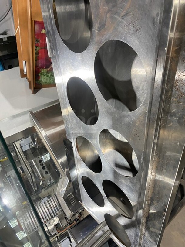 Commercial Heated Food/ Soup Serving Steam Table Station! With Round Pan Adapter! With Sneeze Guard! With Storage Space Underneath! All Stainless Steel! On Legs! WORKING WHEN REMOVED! - Image 5 of 8