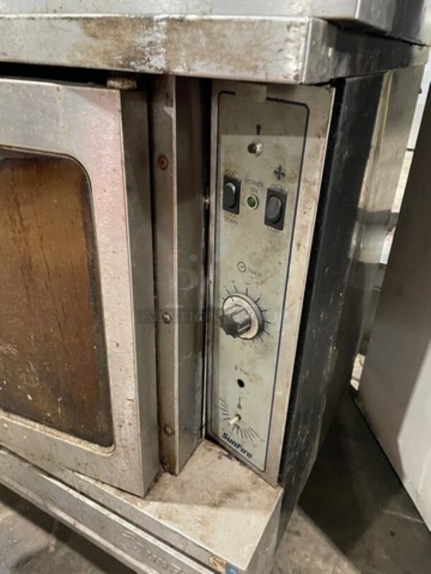 Sunfire Double Stacked Natural Gas Powered Convection Oven! All Stainless Steel! On Legs!  - Image 8 of 10
