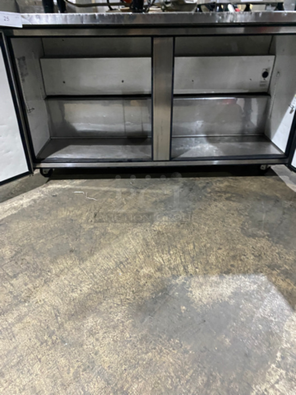 True Commercial 2 Door Work/Prep Top Lowboy Cooler! All Stainless Steel! On Casters! Model: TWT60 SN: 14212728 115V 60HZ 1 Phase - Image 5 of 8
