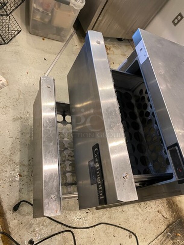 Continental Commercial 2 Drawer Lowboy/Worktop Freezer! With Back Splash! All Stainless Steel! WORKING WHEN REMOVED! Model: SWF27BS SN: 15865654 115V 60HZ 1 Phase - Image 6 of 9