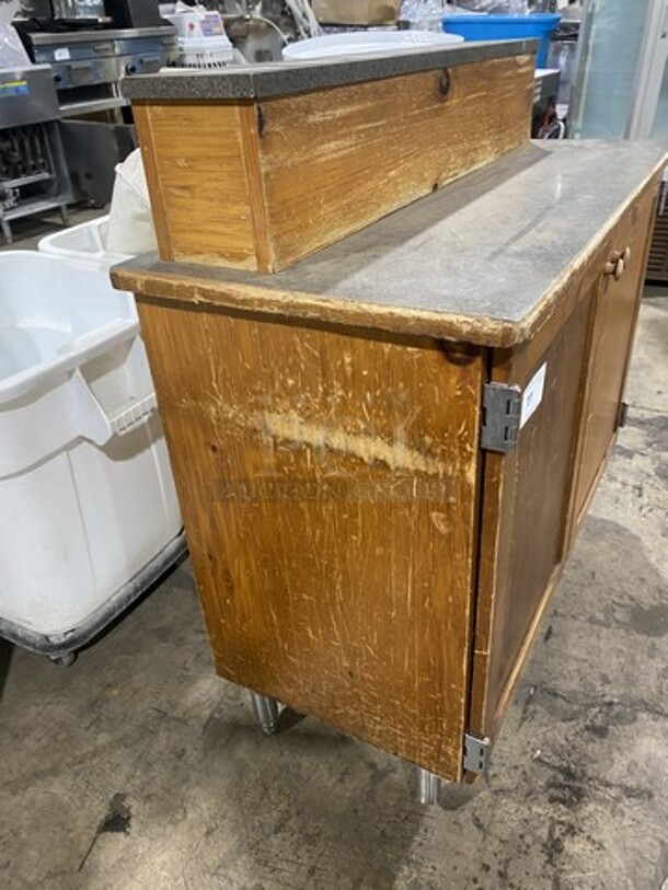 Custom Made Solid Wood Prep/Work Cabinet!  - Image 2 of 6